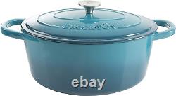 Crock-Pot Artisan Oval Enameled Cast Iron Dutch Oven (7-Quart) and Skillet 10 I