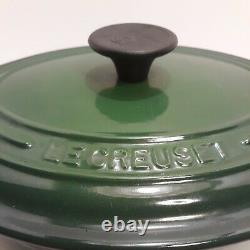 Dark Green Le Creuset #23 Enameled Cast Iron Oval Dutch Oven 2 3/4- Quart