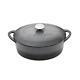 Denby Casserole Dish 4Qt Cast Iron Durable Bakeware Classic Oval with Lid + Handle