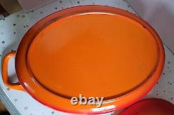 Descoware Cast Iron Dutch Oven, Enameled orange FE 3F 18 belgium