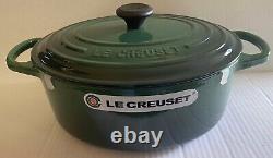 Discontinued Le Creuset Enameled Cactus Juniper Green Oval 3.5 Quart Cast Iron C