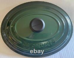 Discontinued Le Creuset Enameled Cactus Juniper Green Oval 3.5 Quart Cast Iron C