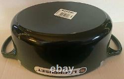 Discontinued Le Creuset Enameled Cactus Juniper Green Oval 3.5 Quart Cast Iron C