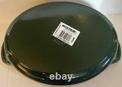 Discontinued Le Creuset Enameled Cactus Juniper Green Oval 3.5 Quart Cast Iron C