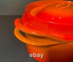 Doufeu Cousances #12 French Dutch Oven Vintage Burnt Orange Flame VERY RARE VG