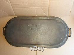 Early Wagner Sidney O #8 Cast Iron Deep Long/oval Pan