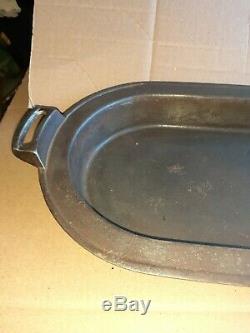 Early Wagner Sidney O #8 Cast Iron Deep Long/oval Pan