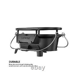 Everdure Oval Cast Iron Grill & Cover Outdoor, Portable Charcoal Grill a