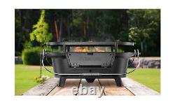 Everdure Oval Cast Iron Grill & Cover Outdoor, Portable Charcoal Grill a