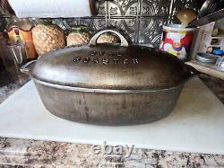 Extremely Rare Nickel Finish Griswold No. 5 Cast Iron Dutch Oven Oval Roaster