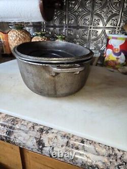 Extremely Rare Nickel Finish Griswold No. 5 Cast Iron Dutch Oven Oval Roaster