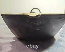 Frank Antique Cast Iron 5 Ltr Roasting Pan With Spout Porcelain Lined