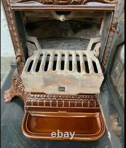 French Godin 3727 Stove Cast Iron Wood Burner Coal multifuel Oval Brown