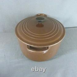 French Vintage Le Creuset Enameled Cast Iron Oval Dutch Oven 5.3 qt Brown