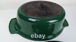 GREEN Le Creuset France Futura Ray Loewy Oval Cast Iron Dutch Oven 4.5 Qt #27