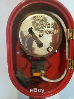 Gamewell Antique Oval Fire Alarm, Telegraph Station Cast Iron Fire Alarm Box