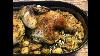 Garlic Roasted Chicken In A Vintage Cast Iron Pan
