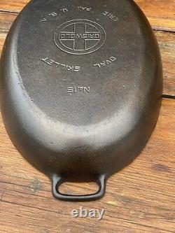 Griswold Cast Iron #15 Oval Fish Skillet