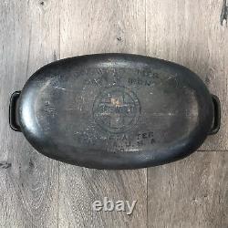 Griswold No. 3 Oval Roaster Dutch Oven with Rare Trivet Erie PA USA Vintage