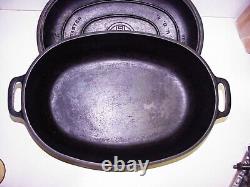 Griswold No. 7 Oval Roaster Dutch Oven Cast Iron 647 & 648A Lid