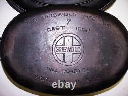Griswold No. 7 Oval Roaster Dutch Oven Cast Iron 647 & 648A Lid