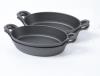 HAWOK Cast Iron Mini Oval Serving Dishes with a Storage Bag, Oval-shaped Cassero