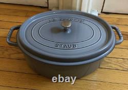 HTF STAUB Cast Iron Oval Cocotte Dutch Oven 8 L/ 8.5 QT 37 cm Made in France