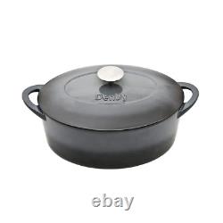 Halo 4.5 Qt. Oval Cast Iron Casserole Dish with Lid