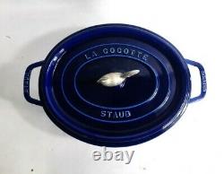 LA COCOTTE STAUB Blue Enamel Cast Iron Dutch Oven 31 12 1/4 France