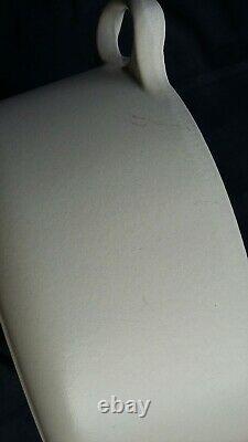 LE CREUSET 29cm oval cast iron CASSEROLE DISH & LID in WHITE