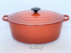 LE CREUSET #31 Oval Dutch Oven Enameled Cast Iron 6.75 QT Red Color NWT