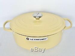LE CREUSET #31 Rare MIMOSA (A Sunshine Yellow!) Color! Oval Dutch Oven 6.75 QT