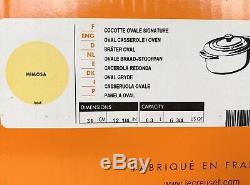 LE CREUSET #31 Rare MIMOSA (A Sunshine Yellow!) Color! Oval Dutch Oven 6.75 QT