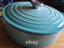 LE CREUSET COOL MINT OVAL CASSEROLE/OVEN 3 1/2 QUART CAST IRON NEWithBOX