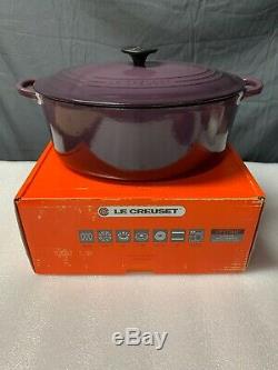 LE CREUSET Cassis Purple Plum Cast Iron Oval Casserole Dutch Oven 6 3/4 Qt RARE
