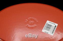 LE CREUSET Cast Iron, Oval Reversible Grill Pan Lid, 4 3/4 Quart, Cherry/Red NEW