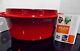 LE CREUSET ENAMELED CAST IRON CERISE RED OVAL DUTCH OVEN withGRILL LID #32 7.25 QT