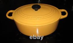LE CREUSET ENAMELED CAST IRON OVAL DIJON or QUINCE OVAL DUTCH OVEN LID 25 3.5QT