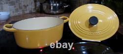 LE CREUSET ENAMELED CAST IRON OVAL DIJON or QUINCE OVAL DUTCH OVEN LID 25 3.5QT