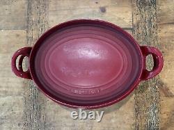 LE CREUSET Red Oval 5 Quart Dutch Oven #29 In gently used Condition