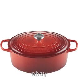 LE CREUSET Signature Oval Dutch Oven, Cerise, #33 8qt. NEW IN BOX! NEVER USED