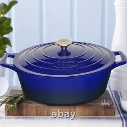 La Cuisine 6270 Enameled Cast Iron Covered Oval Dutch Oven Casserole Pot, 6.7