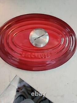 Le Creuset 17 cm / 1-Quart Oval Enameled Cast Iron Cocotte Cerise Red Rare