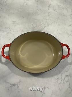 Le Creuset 2.75 QT #23 Enameled Cast Iron Oval Dutch Oven With Lid Red