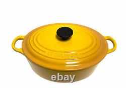 Le Creuset #23 Enameled Cast Iron Oval Dutch Oven With Lid 2 3/4 qt Yellow NWOB
