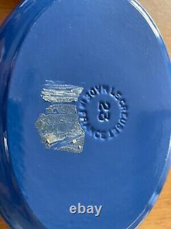 Le Creuset 23cm Oval Casserole Pan Blue Cast Iron Excellent condition