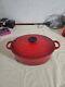 Le Creuset #27 Red Enamel Cast Iron Oval Dutch Oven Pot 4.5 qt
