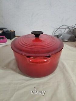 Le Creuset #27 Red Enamel Cast Iron Oval Dutch Oven Pot 4.5 qt