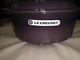 Le Creuset #28 4.75-qt Cast-Iron Oval Oven with Grill Pan Lid Purple Plum NWOT