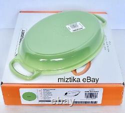 Le Creuset #28 Gorgeous Palm Green Color Pan Oval Baker Cast Iron New in Box
